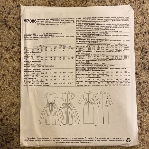 Volup McCall’s Archive Collection Circa 1963 dress sewing pattern - Picture 2 of 4